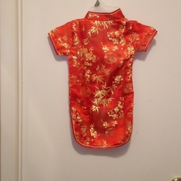 Adorable Little Girl's Red Floral Kamona Dress - Size 1 - Picture 6 of 6